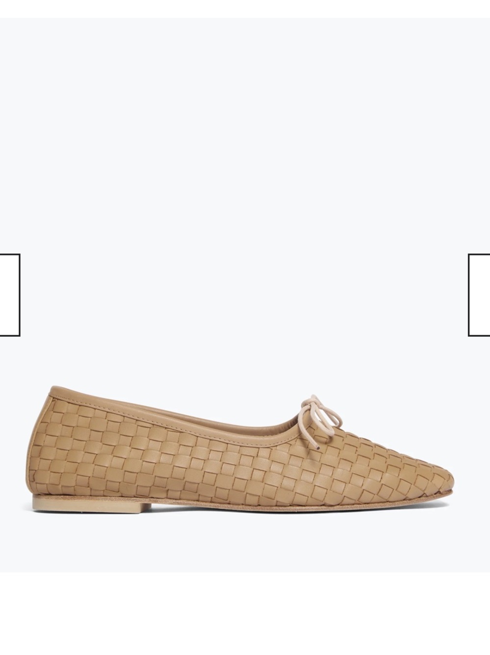 EUC Freda Salvador Jada square toe ballet flats in Latte